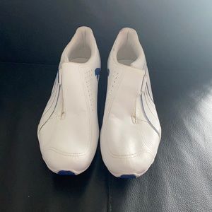 White leather, men’s size 13 Puma sneakers